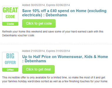 How to Use Debenhams Voucher Codes