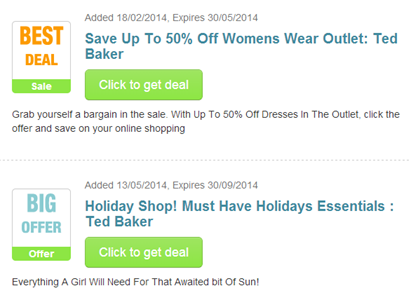 Ted baker coupon code