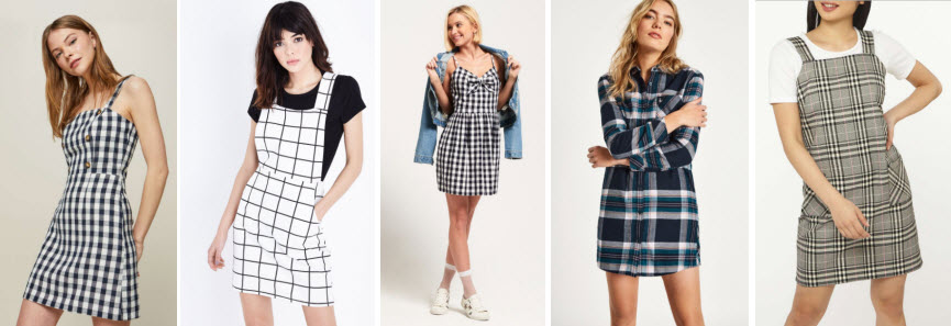 Spring Fashion Checked Dresses