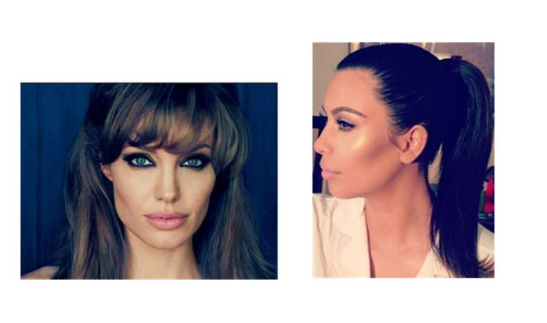 Angelina Jolie and Kim Kardashian