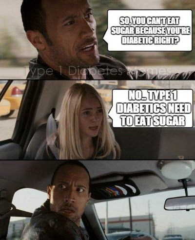 You can't eat sugar, right?