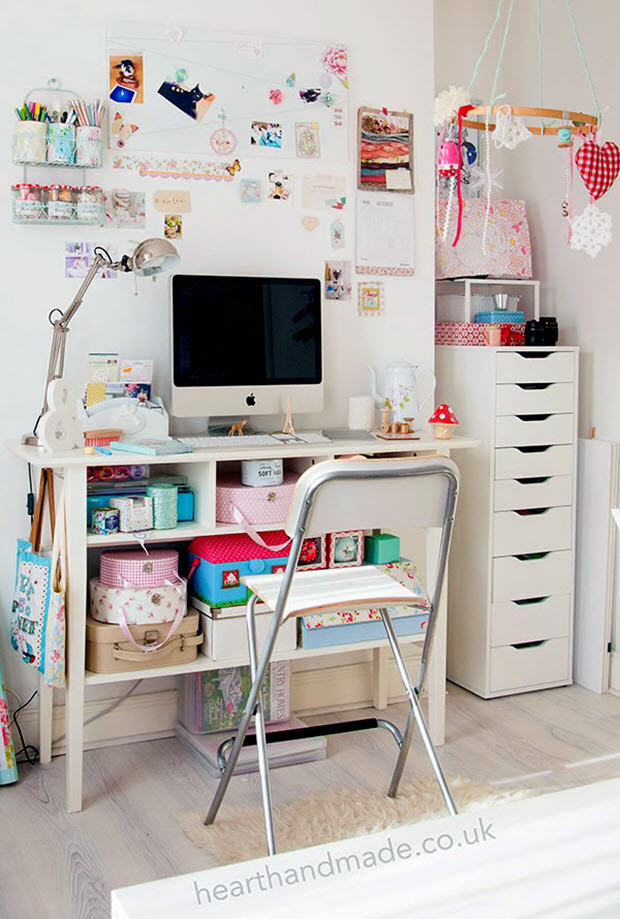 Craft room desk Craft room desk and computer