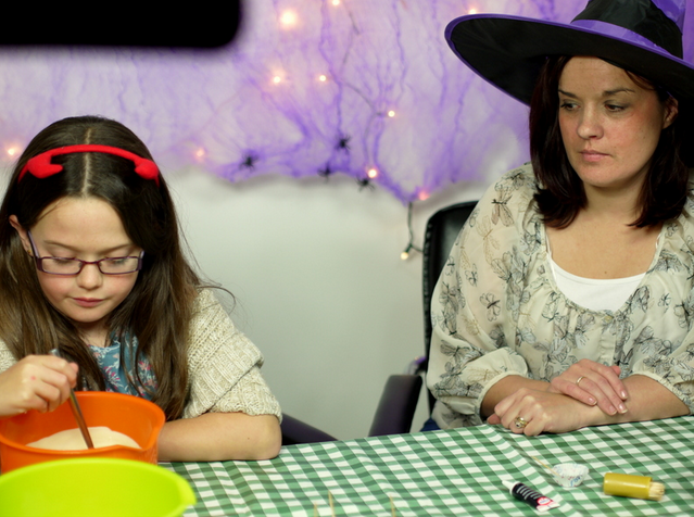 Preparation for Marshmallow Ghosts Melting chocolate for Marshmallow Ghosts