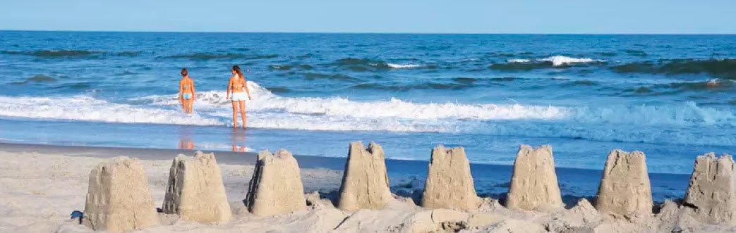 Sandcastles on the beach 