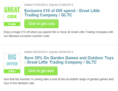 All Active Great Little Trading Company Discounts & Vouchers - December 2018 Great Little Trading Company Promo Codes for November Save 25% w/ 22 active Great Little Trading Company Sales. Today's best qq9y3xuhbd722.gq Coupon Code: 20% Off on Orders Over £75 at Great Little Trading Company (Site-wide). Get crowdsourced + verified coupons at Dealspotr.5/5(1).